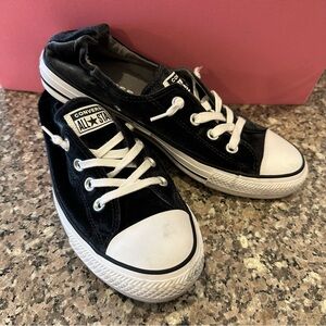 EUC Chuck Taylor Converse Allstar Shoreline Black Velour Women’s Size 10